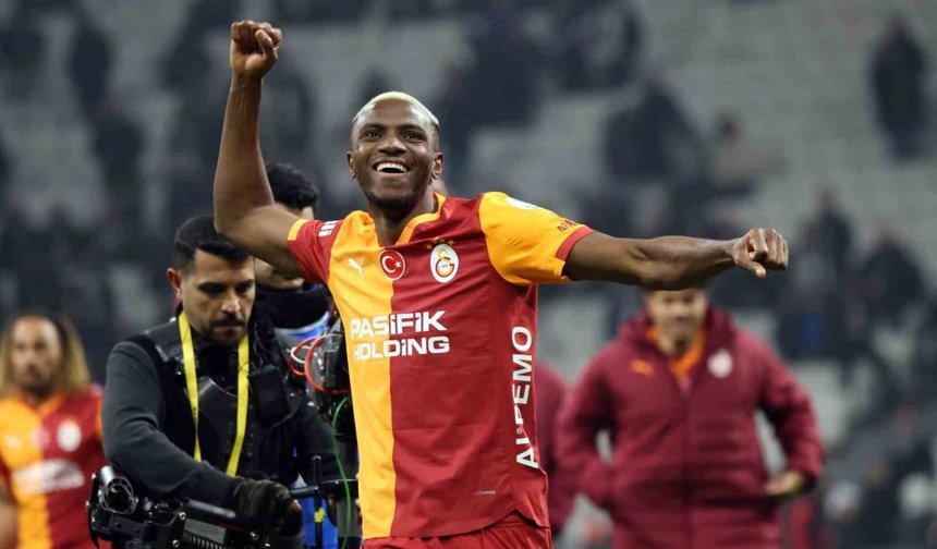Galatasaray maç sonu üçlüsü Victor Osimhen'den