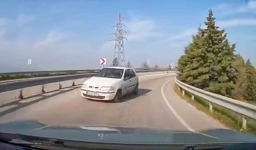 Ters yönde seyir eden araç faciaya davet çıkardı