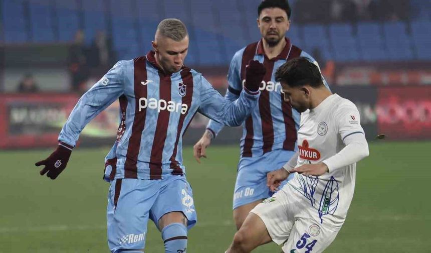 Trendyol Süper Lig: Trabzonspor: 1 - Çaykur Rizespor: 0 (Maç sonucu)