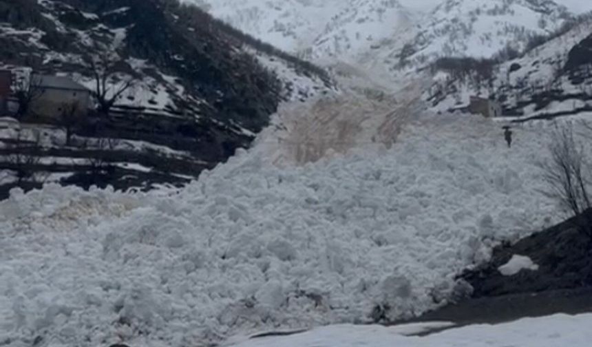 Yüksekova'da çığ paniği: Köy halkı faciadan döndü