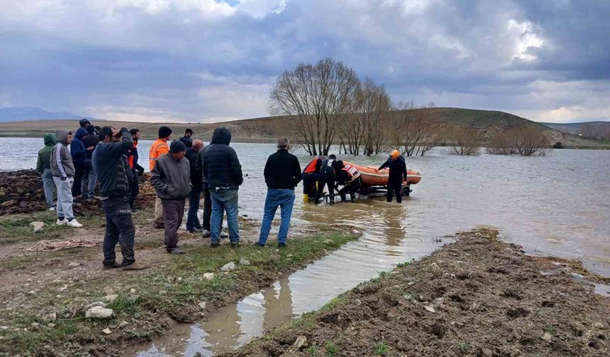 Barajda mahsur kalan ineği AFAD kurtardı