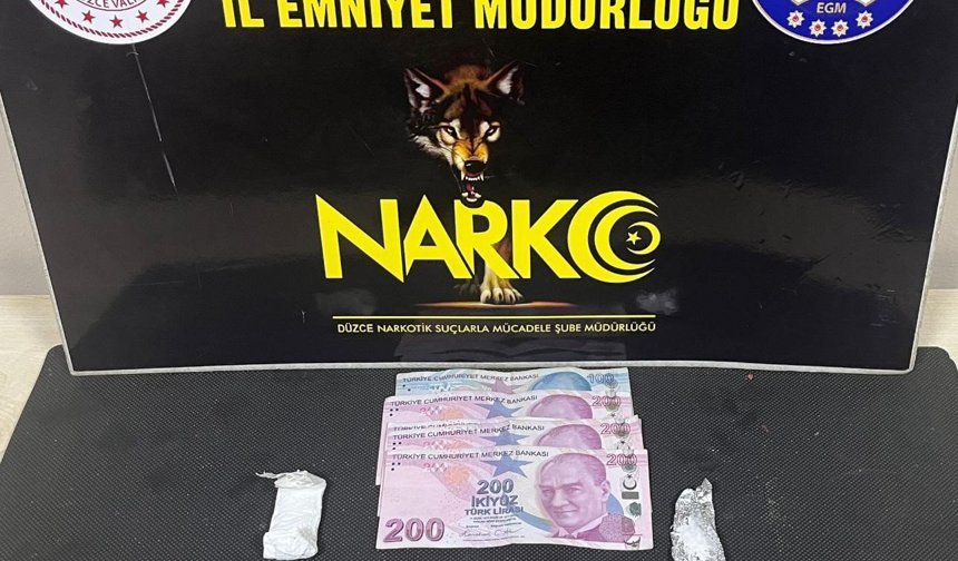 Düzce'de uyuşturucu ticareti yapan 1 kişi tutıklandı