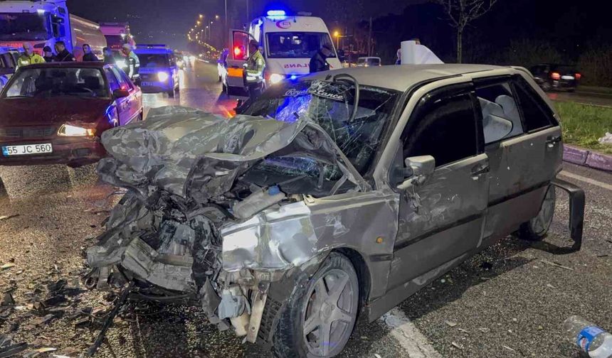 Samsun'da zincirleme trafik kazası: 6 yaralı