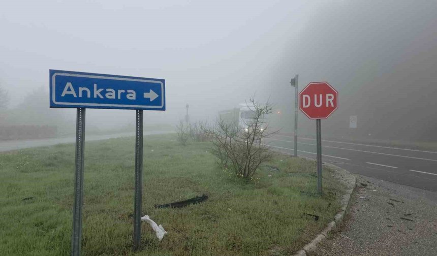 Yoğun sis Bolu Dağı'nı kapladı