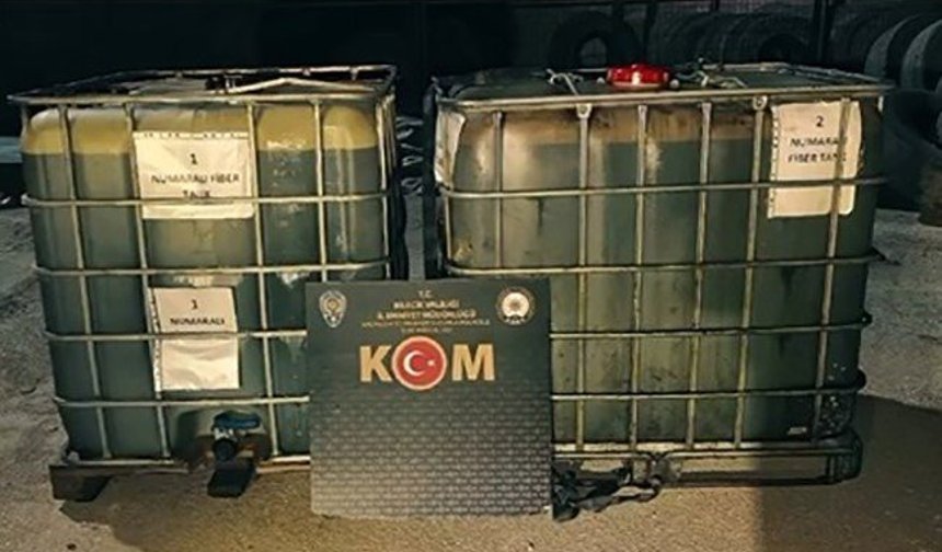 Bilecik'te bin 900 litre kaçak akaryakıt ele geçirildi