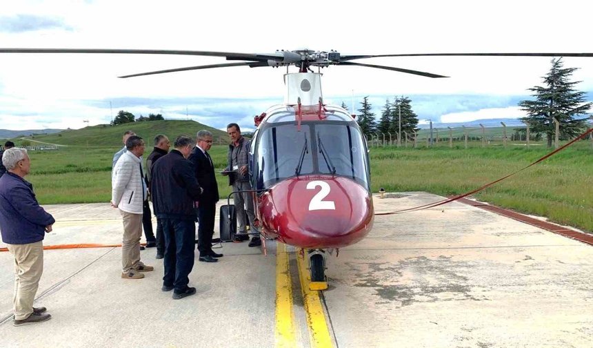 Merzifon'a yangın söndürme helikopteri konuşlandırıldı