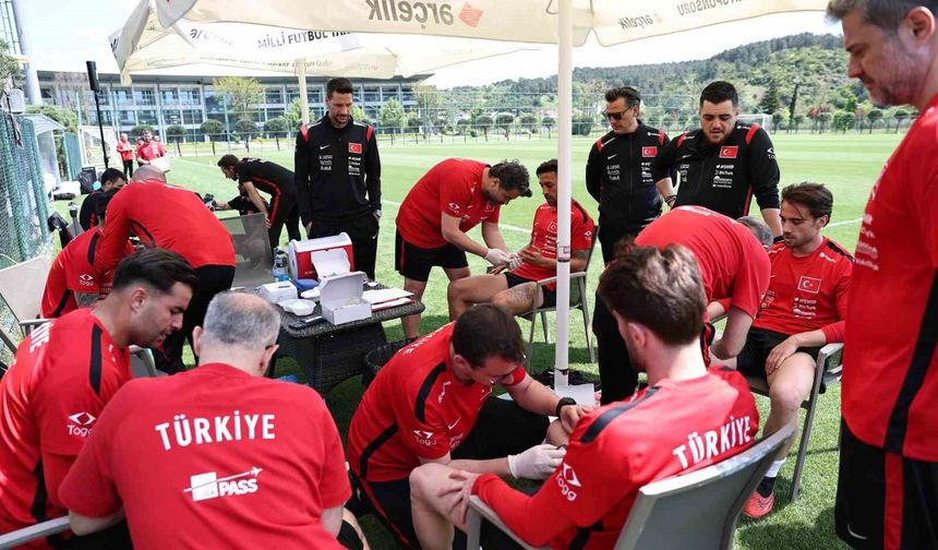 Milli oyuncular, testten geçti