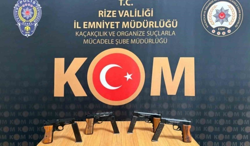 Rize'de kaçak silah operasyonu