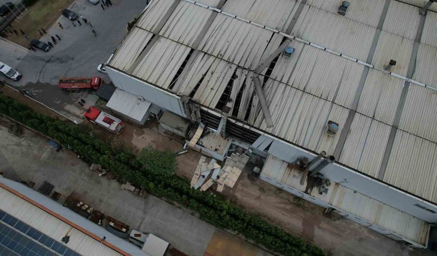 Sakarya'da patlamanın yaşandığı fabrika havadan görüntülendi