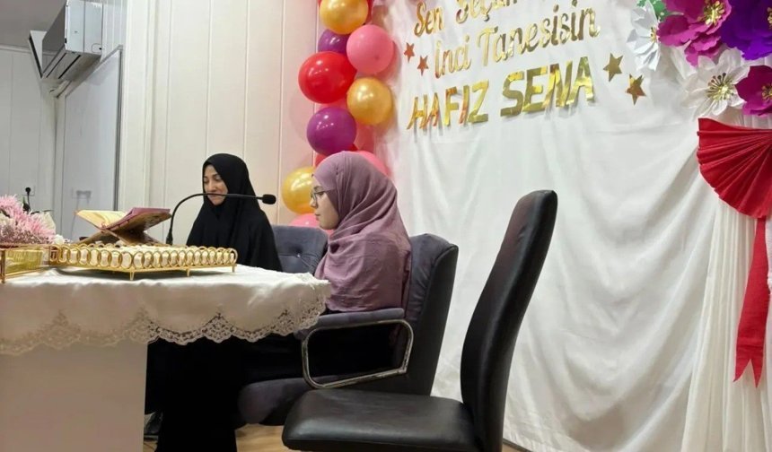 Sinop'ta genç hafızdan bir günde hatim başarısı