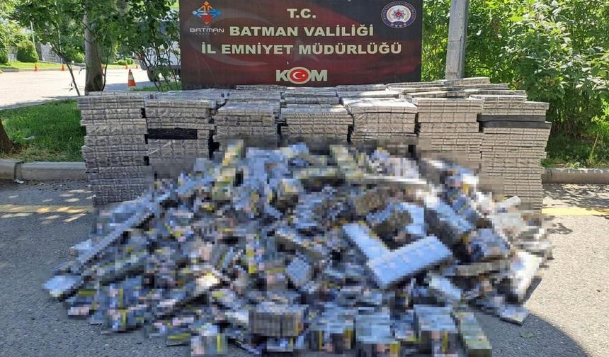 Batman’da Kaçak Sigara Operasyonu: 14 Bin 600 Paket Ele Geçirildi