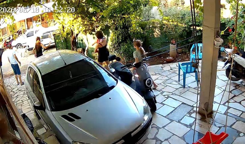 Fethiye'deki komşu dehşeti kamerada