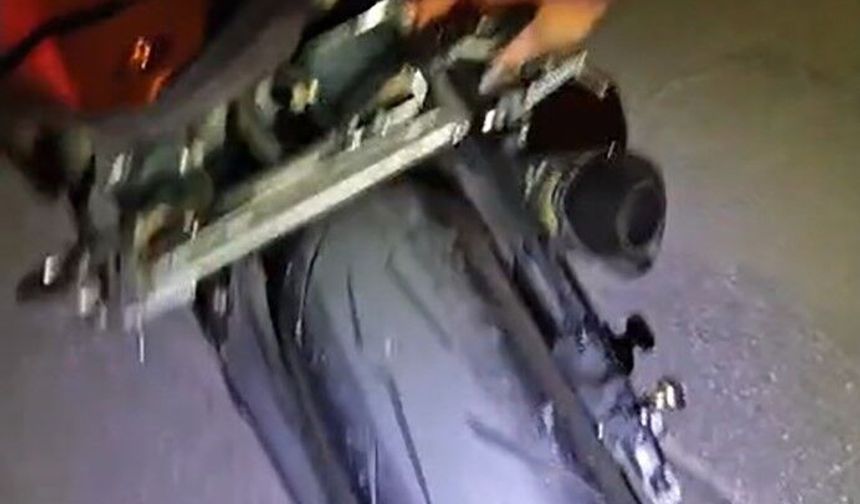 Manisa'da katlanır plakalı motosiklete 156 bin TL ceza