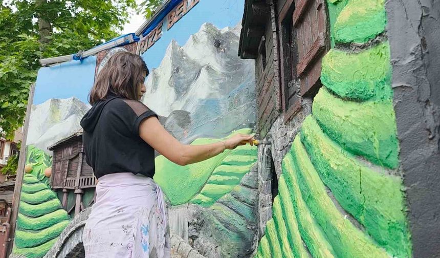 Rize'de sokakların güzelliği Gamze öğretmenden sorulur