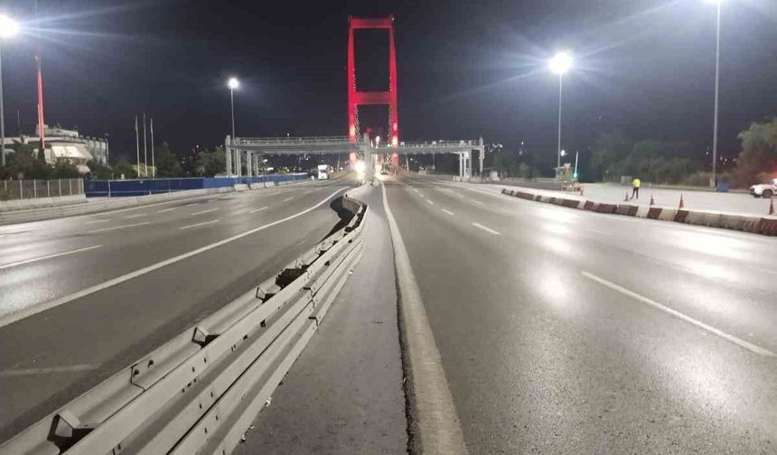 15 Temmuz Şehitler Köprüsü 'Milli Birlik Etkinlikleri' kapsamında trafiğe kapatıldı