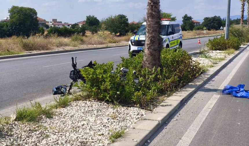 Denizli'de ağaca çarpan motosikletin sürücüsü ağır yaralandı