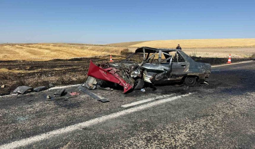 Kaza yapıp yanan aracın sürücüsü hayatını kaybetti