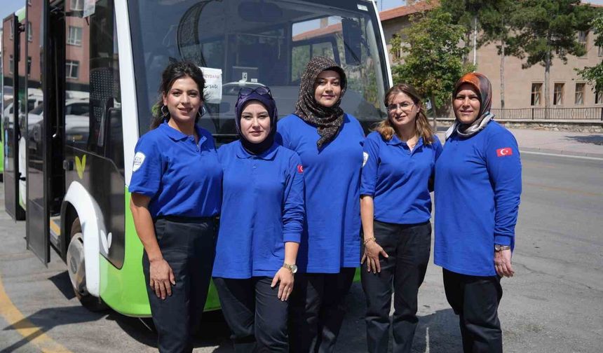 Niğde'de ücretsiz elektrikli otobüsler kadın şoförlere emanet