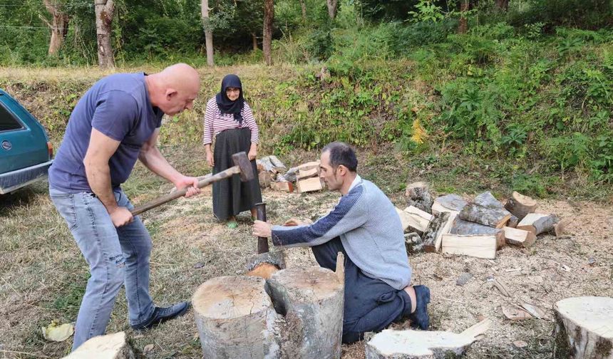 Sinop'un köylerinde kış hazırlığı erken başladı