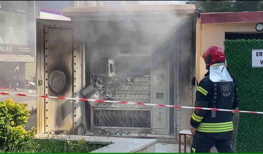 İzmit merkezde elektrik panosu yangını