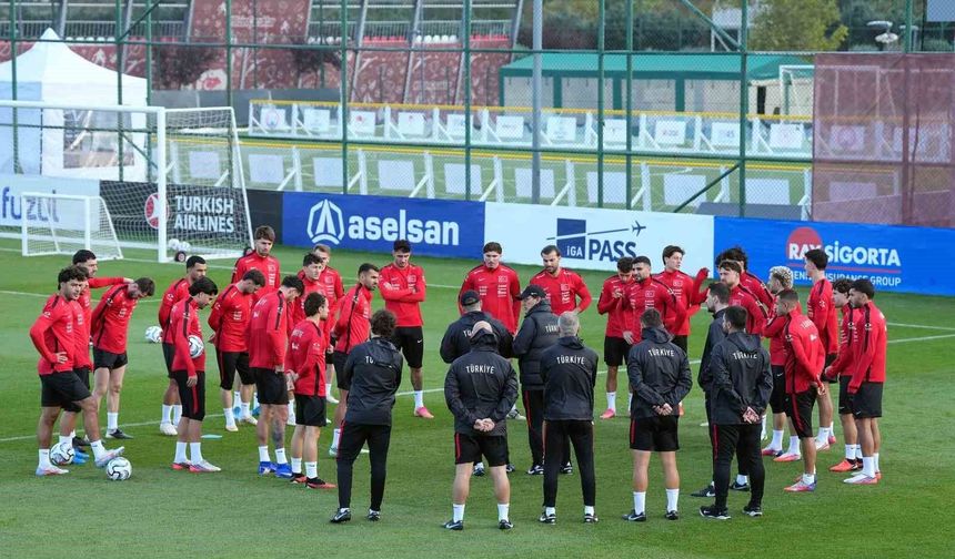 A Milli Futbol Takımı, Belçika maçı hazırlıklarına devam etti