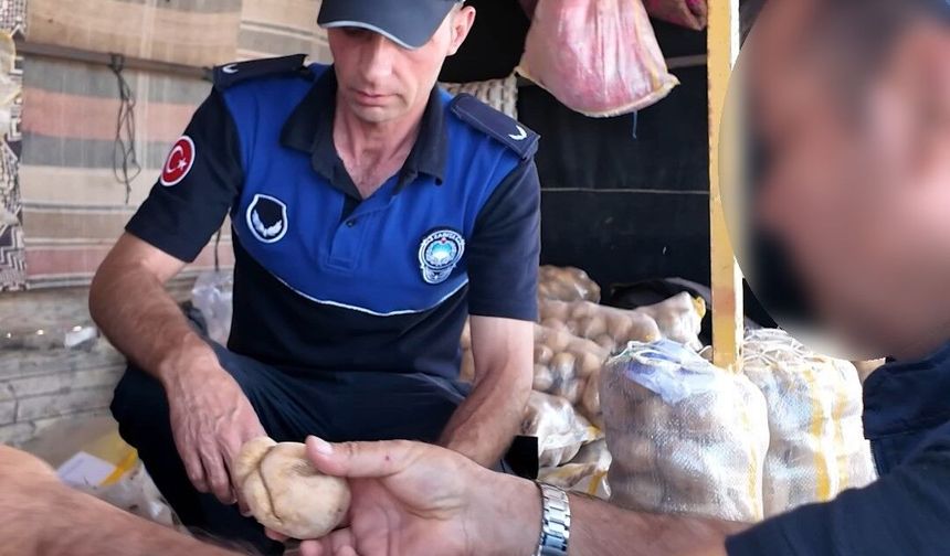 Hileli patates satışı yapan seyyar satıcılara yönelik denetim
