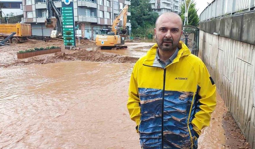 İyidere Belediye Başkanı Saffet Mete: 'İlçemizde metrekareye 135 kg yağış düşmüş'
