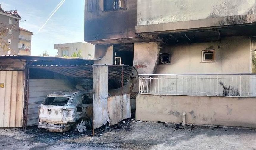 Üzerine çöp poşeti geçirip otomobil kundaklayan şüpheli tutuklandı