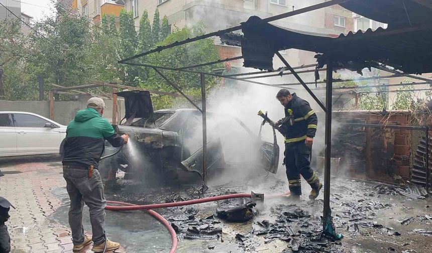Yangını söndürmek isterken yaralandı