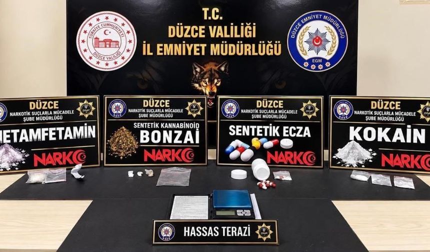Düzce'de zehir tacirlerine darbe: 40 şüpheliye işlem yapıldı