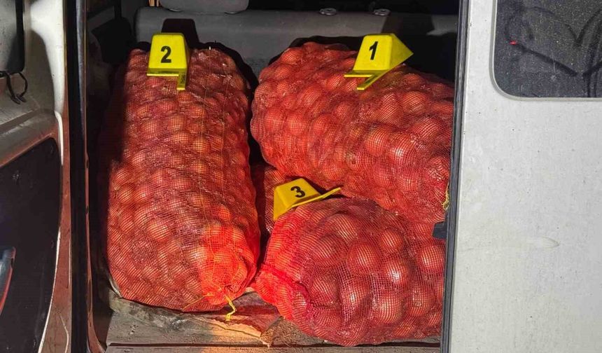 Jandarma soğan hırsızlarını suçüstü yaptı