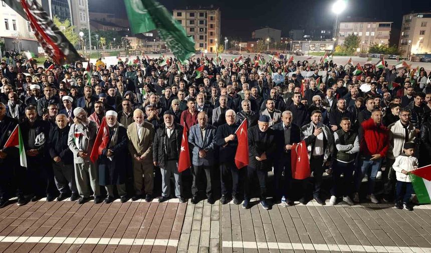 Muş'ta Gazze'ye destek gösterisi düzenlendi