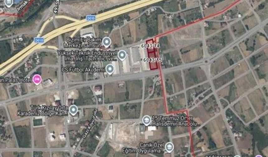 Samsun'da SGK'dan 6 adet arsa satışı
