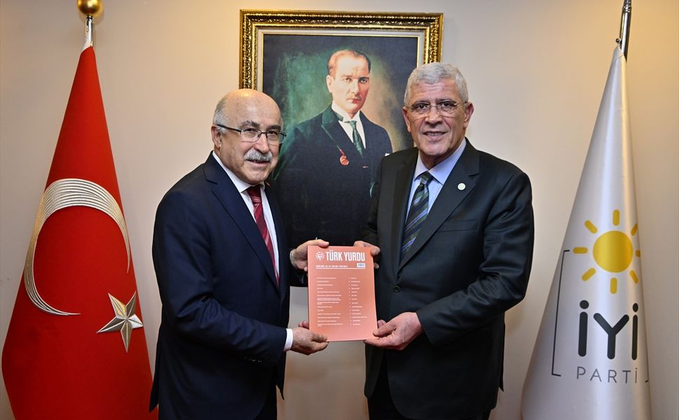 İYİ Parti Genel Başkanı Dervişoğlu, Türk Ocakları Genel Başkanı Öz'ü kabul etti