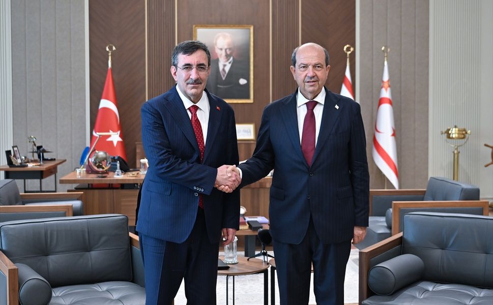Cumhurbaşkanı Yardımcısı Yılmaz, KKTC Cumhurbaşkanı Tatar ile görüştü