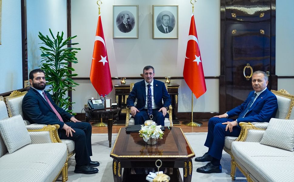 Cumhurbaşkanı Yardımcısı Yılmaz, Suriye İçişleri Bakanı Hattab'ı kabul etti