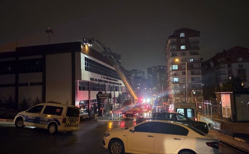 Ankara'da saunada çıkan yangın söndürüldü