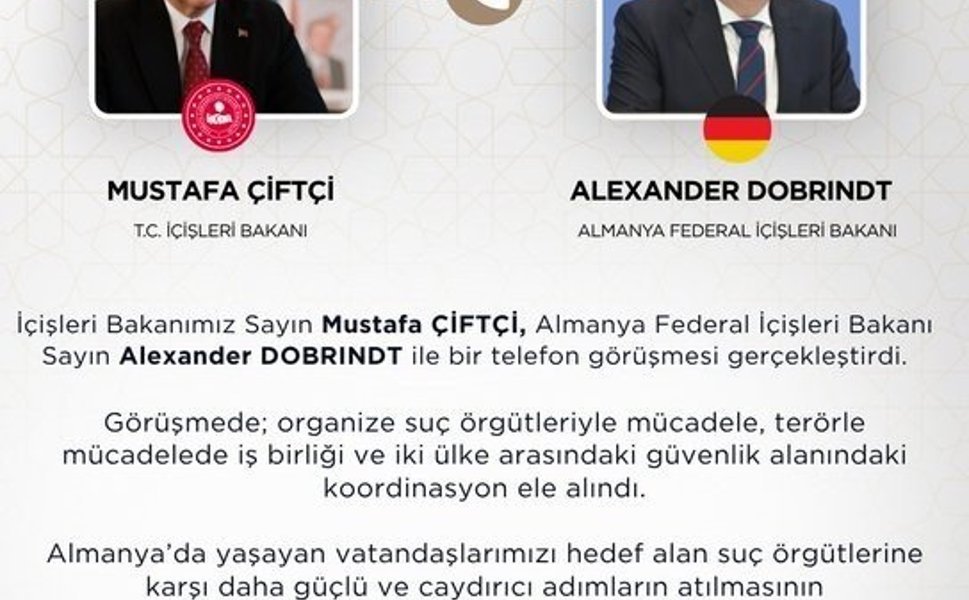 Bakan Çiftçi Alman mevkidaşı ile telefonda görüştü