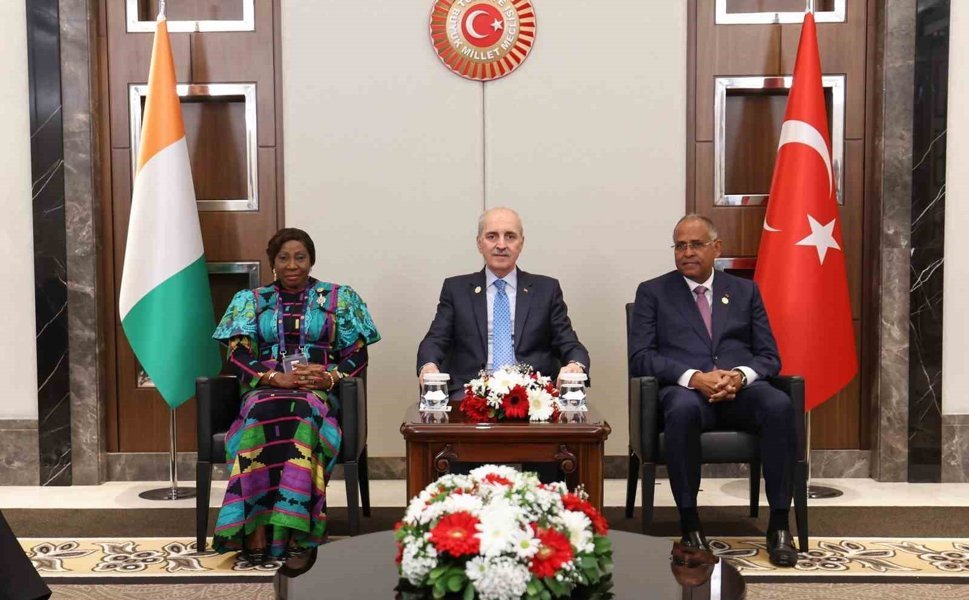 TBMM Başkanı Kurtulmuş, Fildişi Sahili Senatosu Başkanı Camara ve Ulusal Meclisi Başkanı Achi ile görüştü