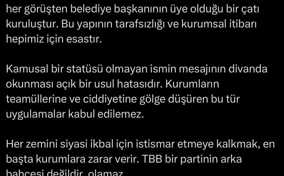 TBB'de kriz oluşturan 'mektup' gerginliği sonrası Alemdar'dan sert eleştiri