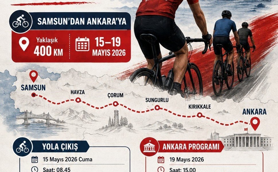 ÜNİPERSAN'den Samsun'dan Ankara'ya bisiklet eylemi