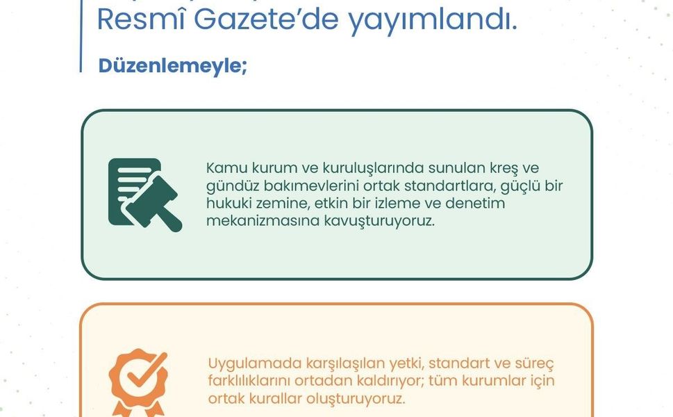 Bakan Göktaş, tüm kreş ve gündüz bakımevlerinde ortak kuralların uygulanacağını açıkladı
