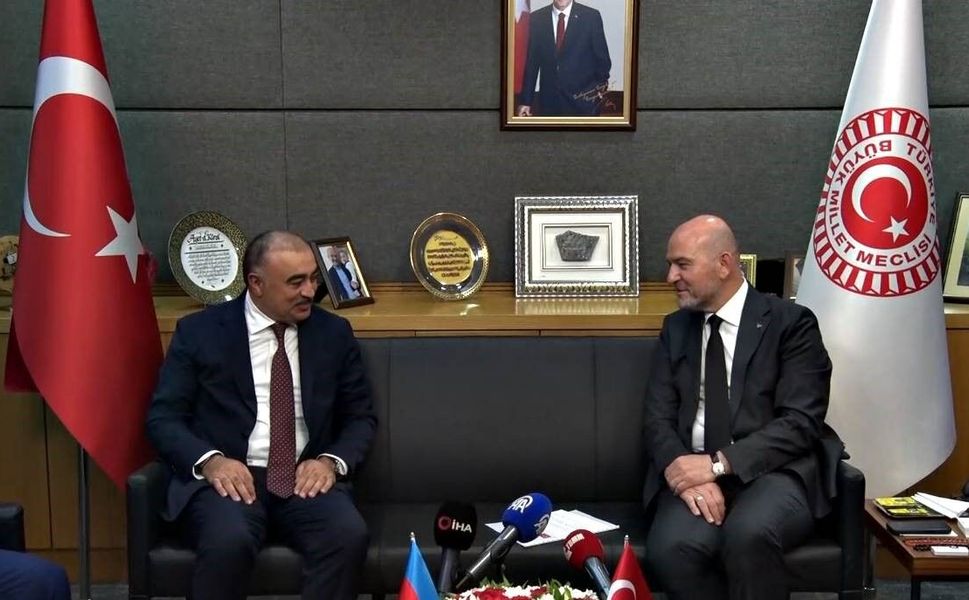 AK Parti İstanbul Milletvekili Soylu, Azerbaycan Ankara Büyükelçisi Memmedov'u kabul etti