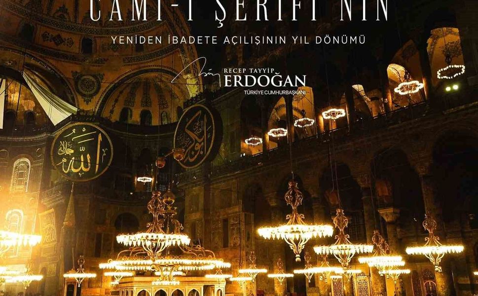 Cumhurbaşkanı Erdoğan: 'Ayasofya'nın dirilişi mübarek olsun'