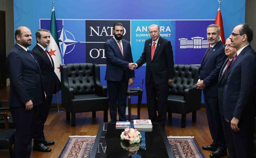 Cumhurbaşkanı Erdoğan, Suriyeli mevkidaşı ile Cumhurbaşkanlığı Külliyesinde görüştü