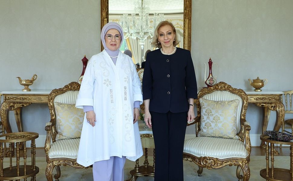 Emine Erdoğan, Lübnan Başbakanı'nın eşi Sahar Selam ile görüştü