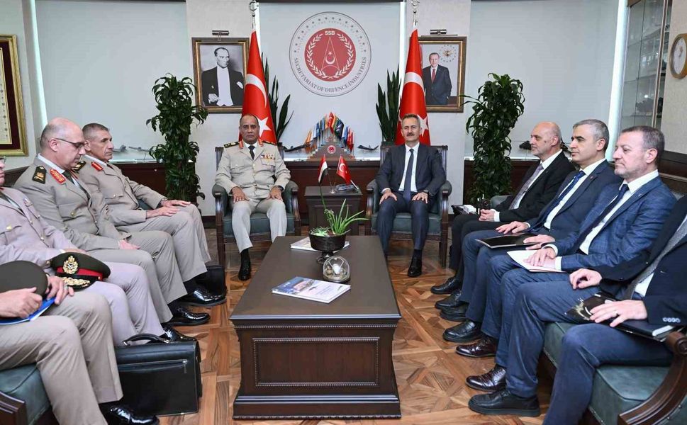 Savunma Sanayii Başkanı Görgün, mevkidaşı Zaher'i makamında ağırladı