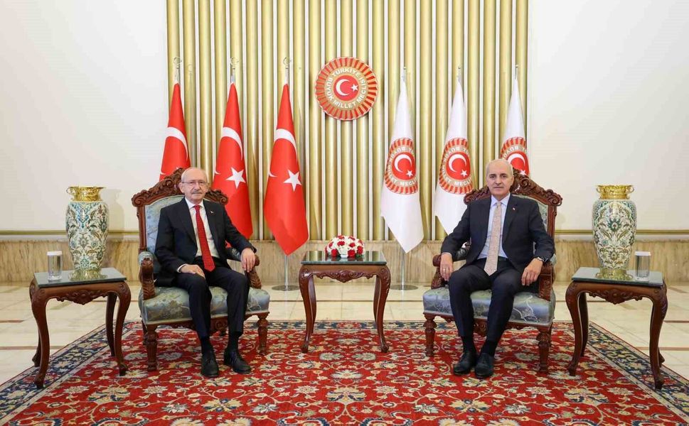 TBMM Başkanı Kurtulmuş, CHP Genel Başkanı Kılıçdaroğlu ile görüştü
