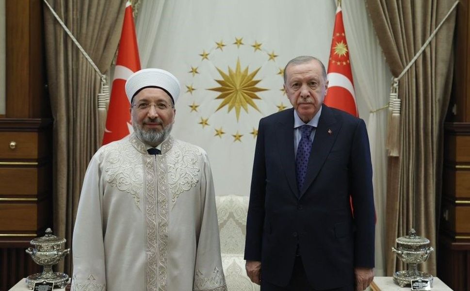 Cumhurbaşkanı Erdoğan, Diyanet İşleri Başkanı Arpaguş'u kabul etti