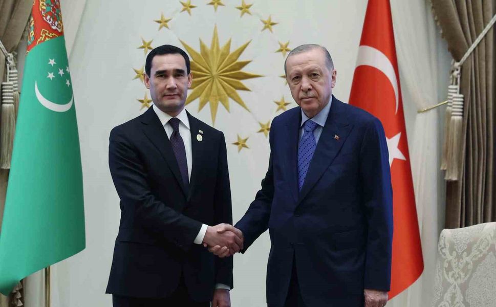 Cumhurbaaşkanı Erdoğan, Türkmenistan Devlet Başkanı Berdimuhammedov bir araya geldi